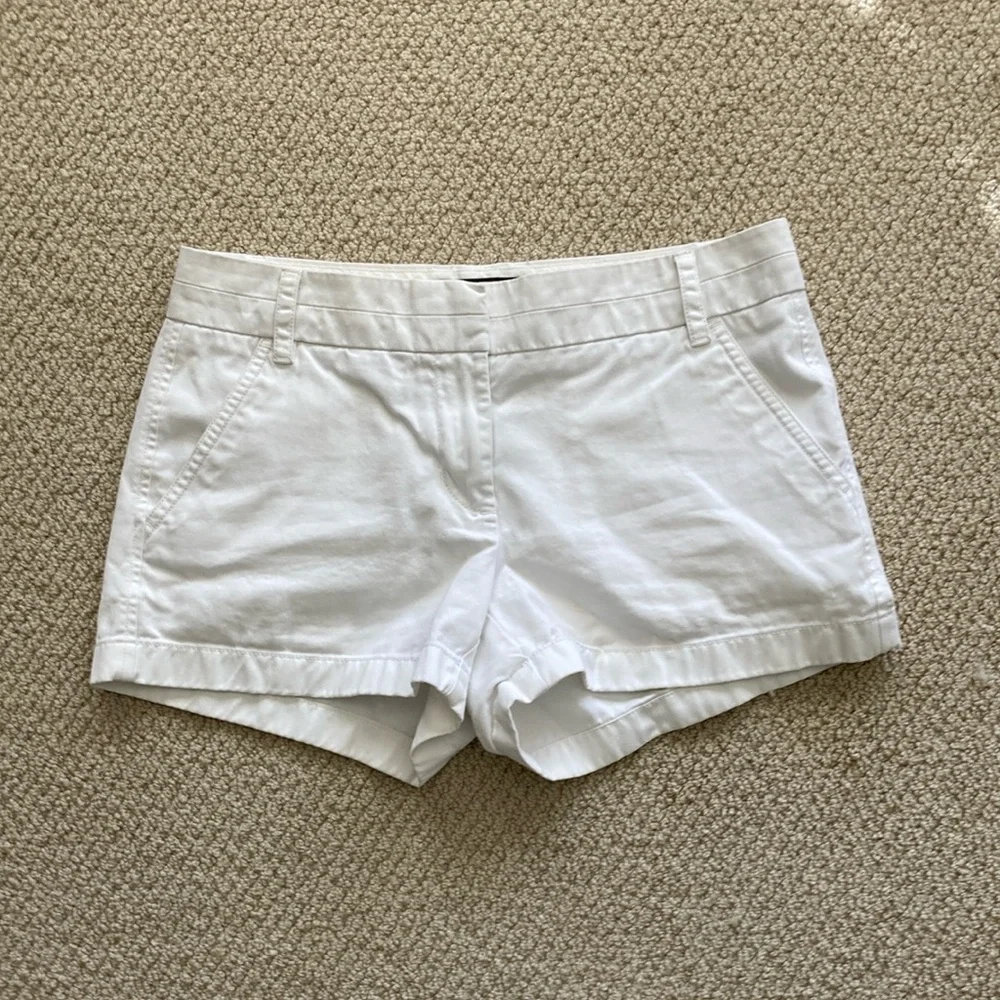 J. Crew Chino Shorts Size 2 Thick Fabric Beige Like New Boating Casual Preppy